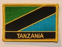 Tansania Aufnäher / Patch mit Schrift 8 x 5 cm (F)