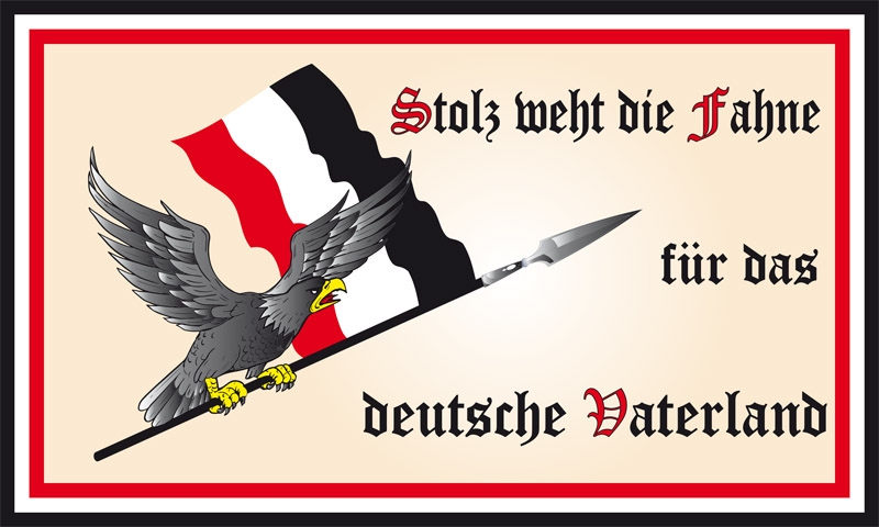 DR-Stolz weht die Fahne für das deutsche Vaterland 90x150 cm