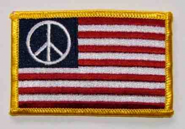 USA Peace Aufnäher / Patch 8 x 5 cm