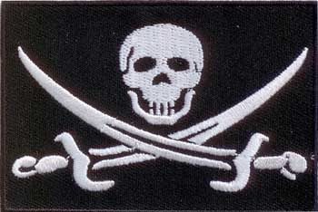 Pirat mit Säbel Aufnäher / Patch