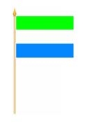 Sierra Leone Stockflagge 30x45 cm