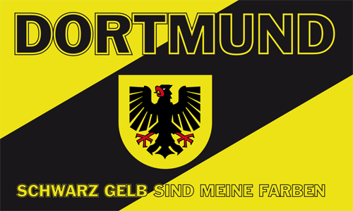 Dortmund Schwarz Gelb sind meine Farben Flagge 90x150 cm (EH)