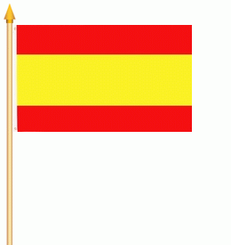 Spanien ohne Wappen Stockflagge 30x40 cm