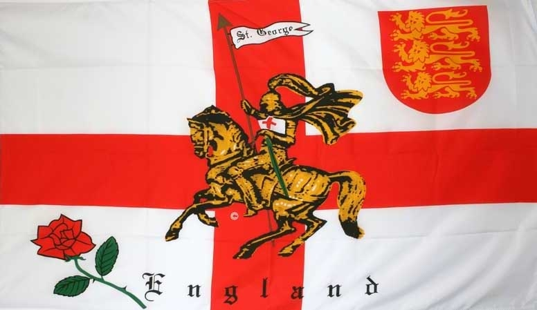 Englisch Rose Löwe England Flagge 90x150 cm Abverkauf