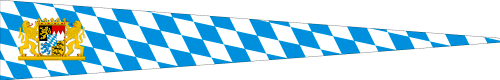 Bayern mit Löwen Staatswappen Langwimpel 30x150 cm