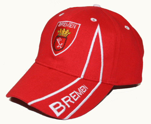 Bremen rot - weiß Baseballcap