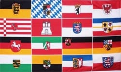 Deutschland 16 Bundesländer Bootsflagge 30x40 cm