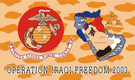 Irak Operation Iraqi Freedom Flagge 90x150 cm
