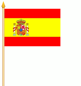 Spanien Stockflagge 30x45 cm