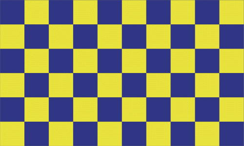 Karo blau - gelb Flagge 90x150 cm