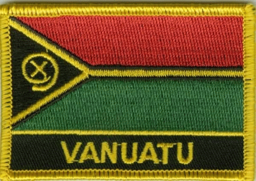 Vanuatu Aufnäher / Patch mit Schrift