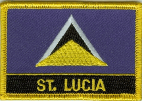 St. Lucia Aufnäher / Patch mit Schrift