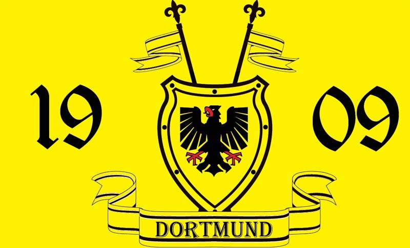 Dortmund 1909 Wappenschild  90x150 cm