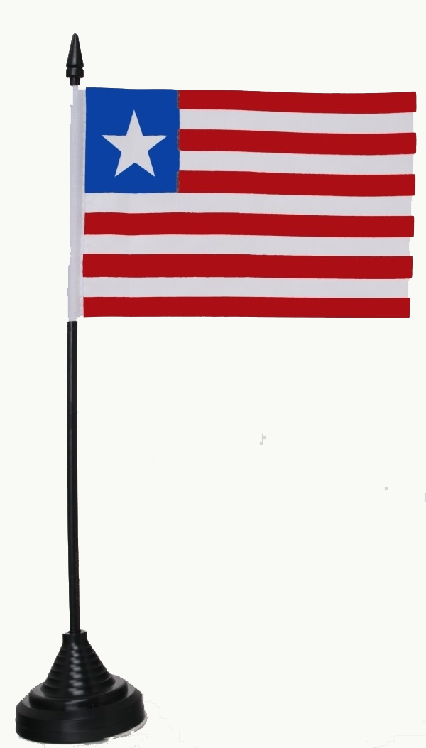 Liberia Tischflagge 10x15 cm