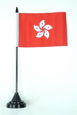 Hong Kong Tischflagge 10x15 cm