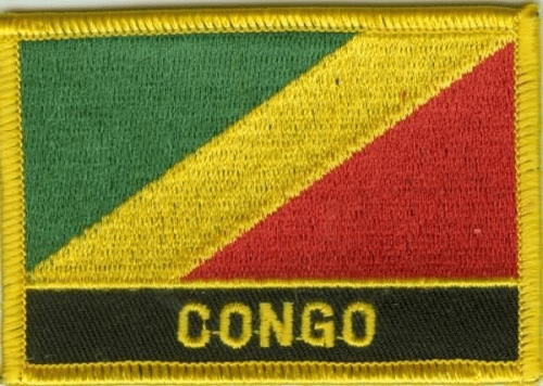 Kongo Brazzaville Aufnäher / Patch mit Schrift