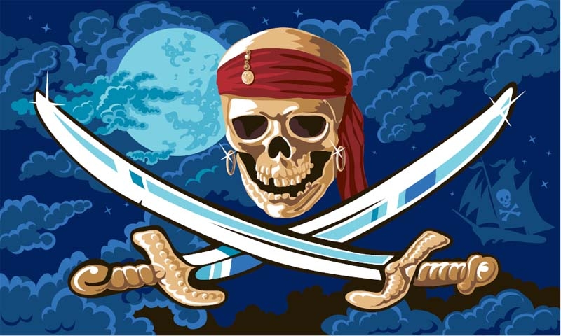 Pirat - Fluch der Meere Flagge 90x150 cm