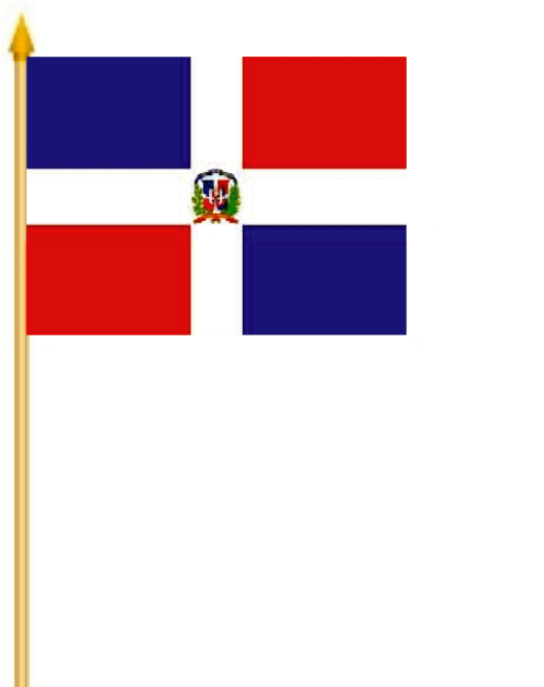 Dominikanische Republik Stockflagge 30x45 cm