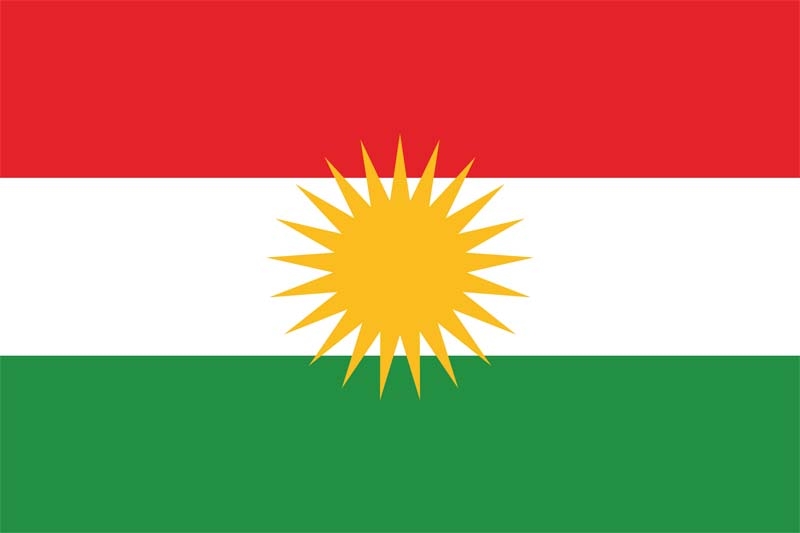 Kurdistan Flagge 150x250 cm (E)