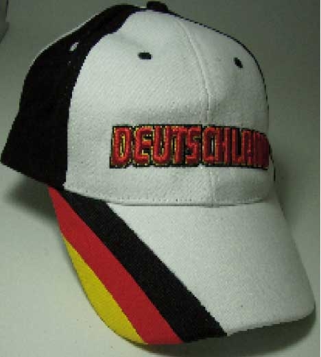 Deutschland Baseballcap weißer Schirm