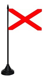 Alabama Tischflagge 10x15 cm