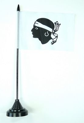 Korsika Tischflagge 10x15 cm