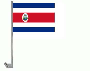 Costa Rica mit Wappen Autoflagge 30x45 cm