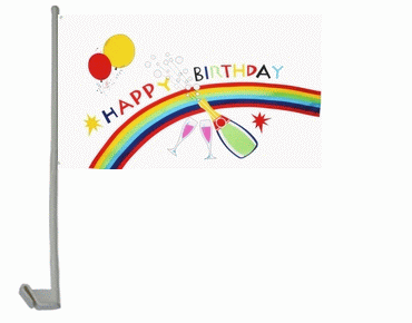 Geburtstag Happy Birthday Autoflagge 30x40 cm