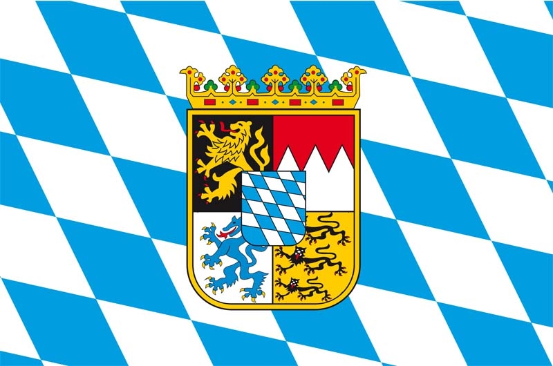 Bayern mit Wappen Flagge 150x250 cm