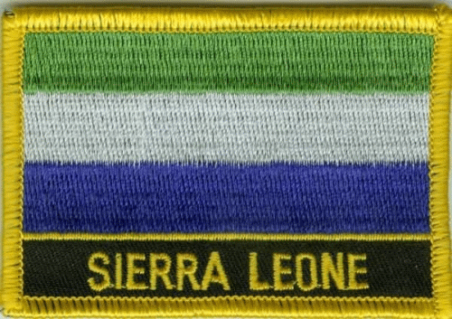 Sierra Leone Aufnäher / Patch mit Schrift