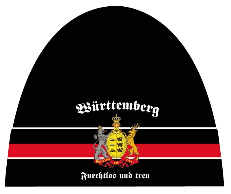 Württemberg Furchtlos und Treu mit Wappen Strickmütze