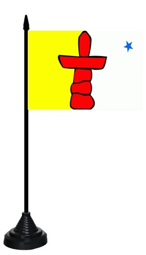 Nunavut Tischflagge 10x15 cm