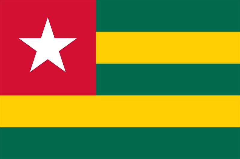 Togo Flagge 90x150 cm