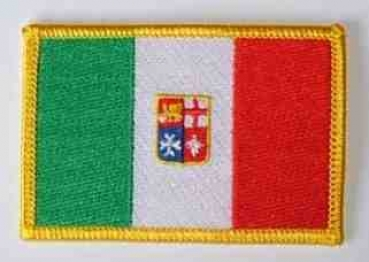 Italien mit Wappen (Italien) Aufnäher / Patch 8 x 5 cm