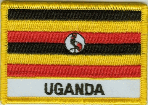 Uganda Aufnäher / Patch mit Schrift