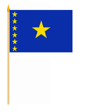 Kongo Kinshasa Stockflagge 30x45 cm