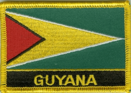 Guyana Aufnäher / Patch mit Schrift