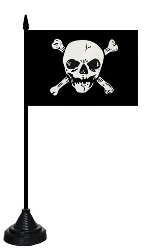 Pirat Freibeuter (Richard Worley)  Tischflagge 10x15 cm