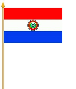 Paraguay Stockflagge 30x45 cm
