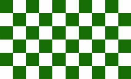 Karo grün - weiß Flagge 90x150 cm
