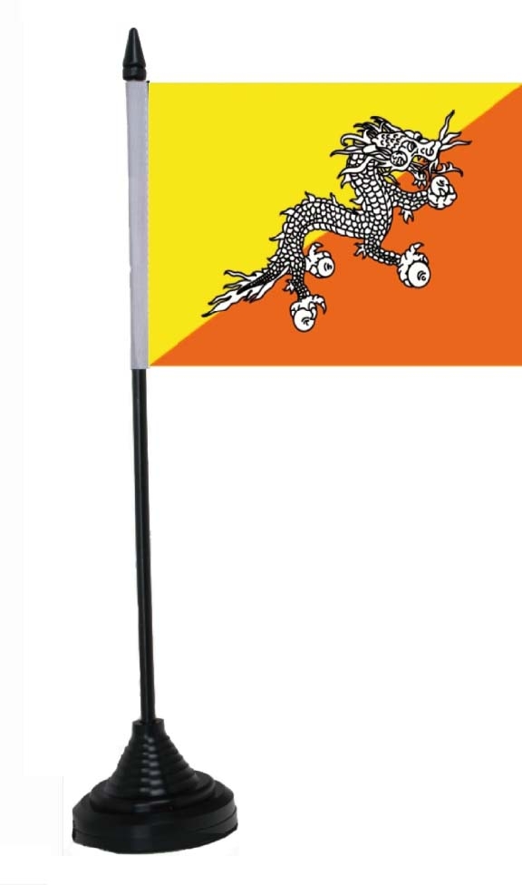 Bhutan Tischflagge 10x15 cm
