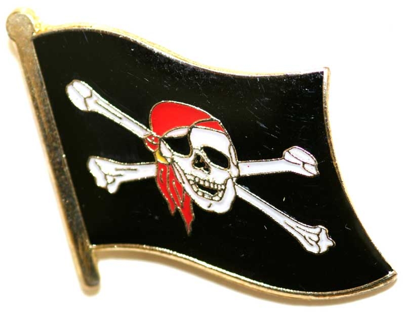 Pirat mit Kopftuch Pin