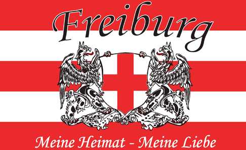 Freiburg Meine Heimat meine Liebe Flagge 90x150 cm