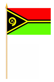 Vanuatu Stockflagge 30x45 cm