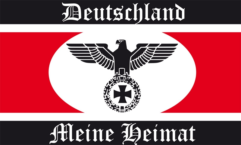 DR- Deutschland meine Heimat schwarz weiß rot 2 Flagge 90x150 cm