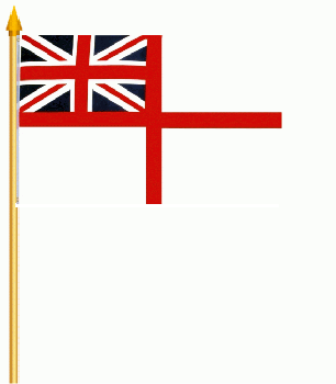 British Royal Navy (White Ensign) Stockflagge 30x45 cm