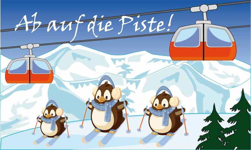 Winter Ab auf die Piste 90x150 cm (EHD)