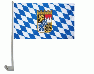 Bayern mit Wappen Autoflagge 30x45 cm