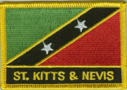 St. Kitts und Nevis Aufnäher / Patch mit Schrift