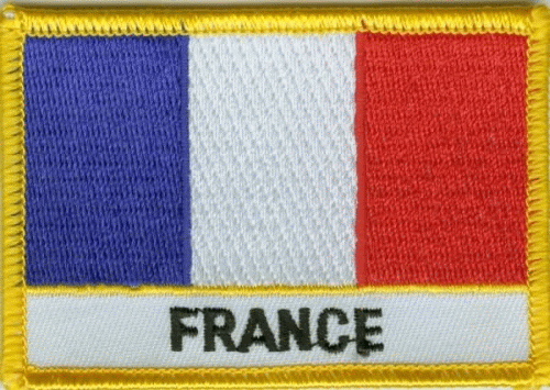 Frankreich Aufnäher / Patch mit Schrift